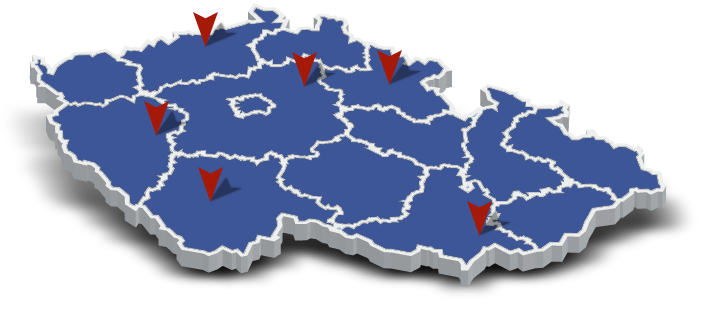 mapa odběratelů